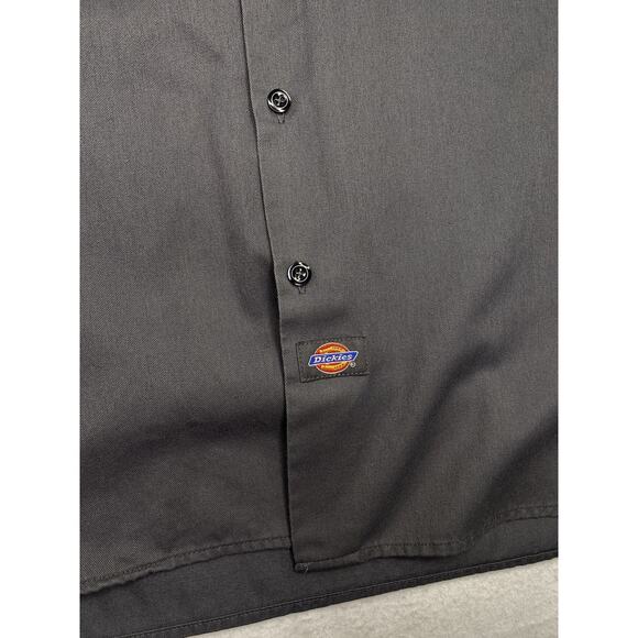 Dickies Men's Shirt Short Sleeve Casual Original Fit Button Up Work Shirt Gray - Picture 3 of 6